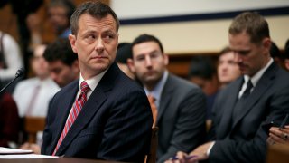 Former Deputy Assistant FBI Director Peter Strzok testifies before a joint committee hearing of the House Judiciary and Oversight and Government Reform committees in the Rayburn House Office Building on Capitol Hill July 12, 2018 in Washington, DC.