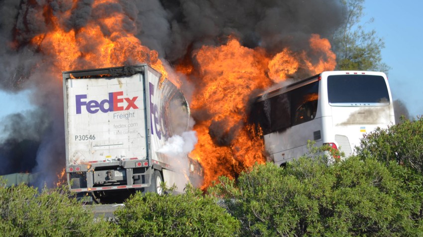 APTOPIX California Bus Crash