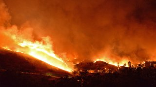 Sherpa Fire Burns in Santa Barbara County