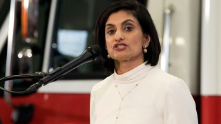 In this Feb. 14, 2019, file photo, Centers for Medicare & Medicaid Services (CMS) Administrator Seema Verma speaks during a news conference in Washington.