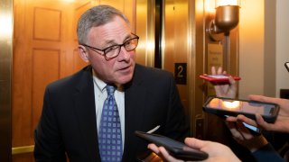 In this Feb. 4, 2020, file photo, Sen. Richard Burr, R-N.C., speaks with reporters on Capitol Hill in Washington.