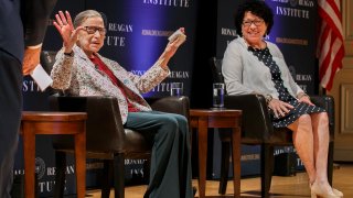 Supreme Court Justices Ruth Bader Ginsburg and Sonia Sotomayor in a Sept. 25, 2019 file photo
