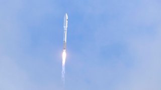 In this May 17, 2020, file photo, a United Launch Alliance Atlas V rocket lifts off from Launch Complex 41 at the Cape Canaveral Air Force Station in Cape Canaveral, Florida.