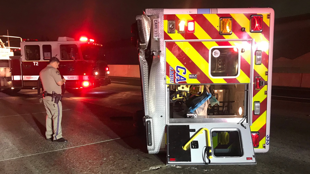 Four Injured When Ambulance Flips in Hit-and-Run Crash – NBC Los Angeles