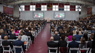 Over 2,000 people were in attendance at St. Margaret’s Episcopal School on Saturday, Feb. 8, 2020, to honor Sarah Chester, 45, and her daughter Payton, 13, who died in the same helicopter crashed that killed Kobe Bryant and several others.