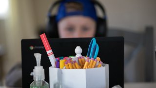 Child with laptop