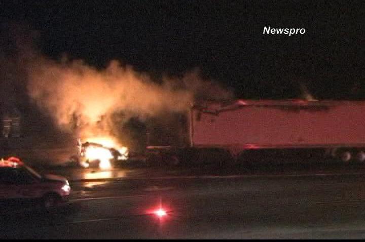 Devore Big Rig Fire