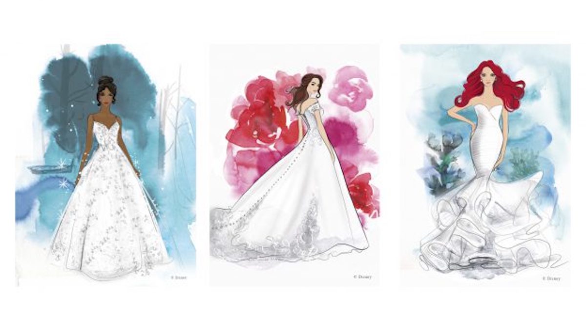 belle themed wedding dress