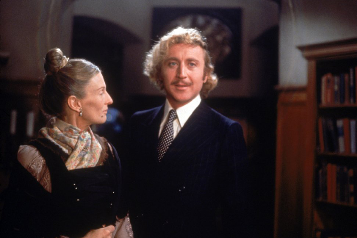 Gene Wilder as Dr. Frankenstein, with Cloris Leachman, in "Young Frankenstein" (1974): "I am not a Frankenstein. I'm a Fronkensteen. Don't give me that. I don't believe in fate. And I won't say it."