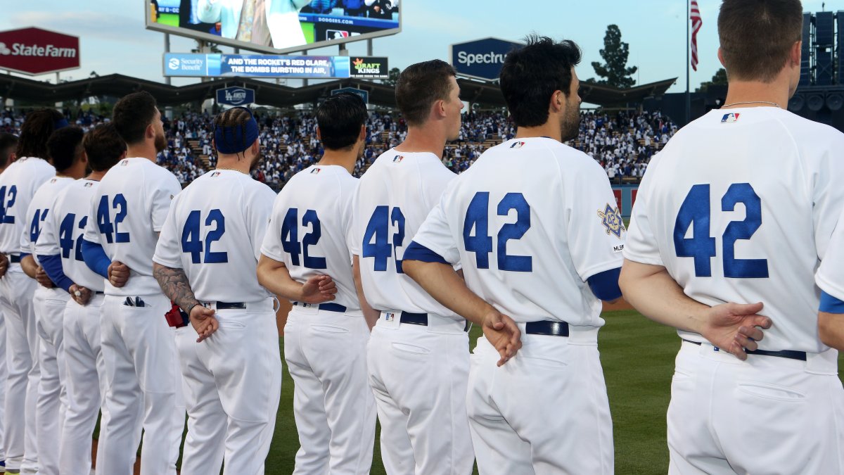 Dodgers' Mookie Betts, David Price, and Kenley Jansen Honor Jackie Robinson  on Anniversary of Major League Debut – NBC Los Angeles