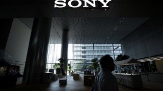The Sony Corp. logo is displayed at the company's headquarters in Tokyo, Japan