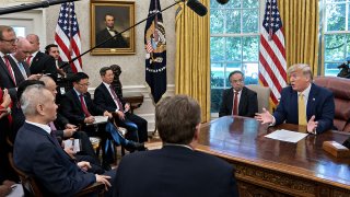 President Trump Meets Chinese Vice Premier Liu He At The White House