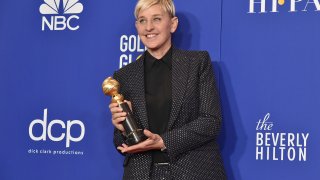 In this Jan. 5, 2020, file photo, Ellen DeGeneres attends The 77th Golden Globes Awards - Press Room at The Beverly Hilton Hotel in Beverly Hills, California.