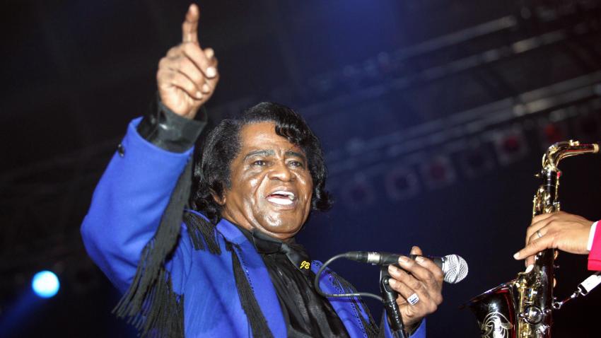 James Brown performs in Prague , Sept. 4, 2004.