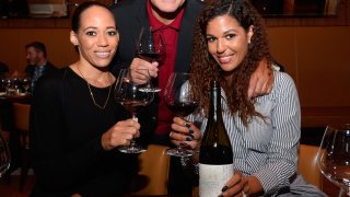(L-R) McBride Sisters Wine Co-Owner Robin McBride, chef Francois Payard and McBride Sisters Wine Co-Owner Andrea McBride