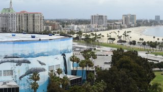 LONG BEACH, CA – MAY 10: Long Beach Arena and water front is shown to the media during a media tour as a possible venue for Los Angeles 2024 Summer Olympics as the International Olympic Committee Evaluation Commission tours potential venues sites May 10, 2017 in Long Beach, California. (Photo by Kevork Djansezian/Getty Images)