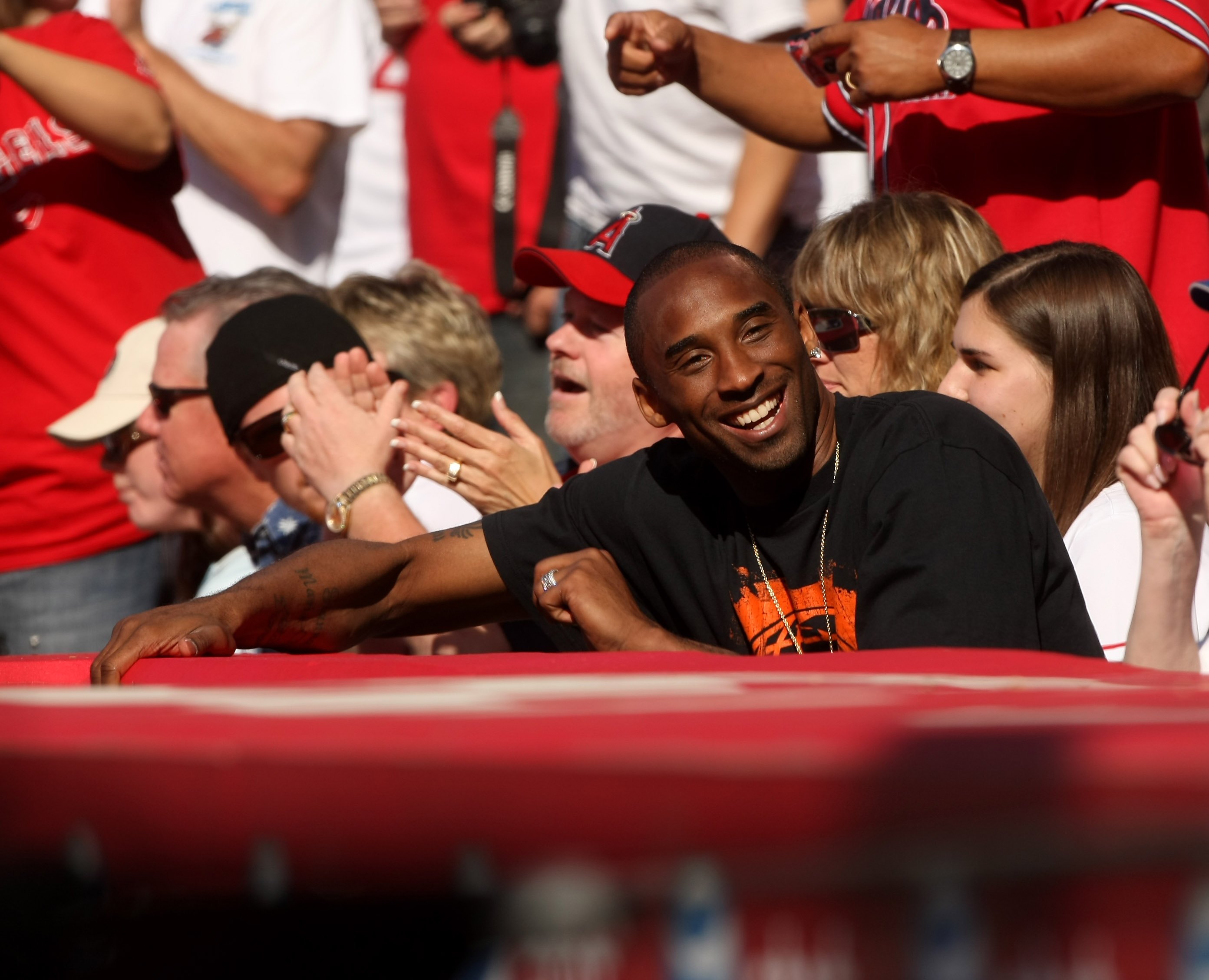 ANAHEIM, CA - JUNE 21: Kobe Bryant of the Los Angeles Lakers attends the game between the Los Angeles Angels of Anaheim and the Los Angeles Dodgers on June 21, 2009 at Angel Stadium in Anaheim, California. The Dodgers won 5-3. (Photo by Stephen Dunn/Getty Images)