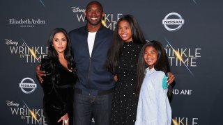Kobe Bryant and his family