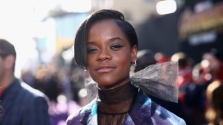 In this April 23, 2018, file photo, actor Letitia Wright attends the Los Angeles Global Premiere for Marvel Studios "Avengers: Infinity War" in Hollywood, California.