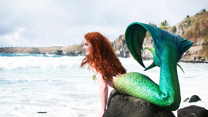 Green-Little-Mermaid-at-Beach-Medium-Web