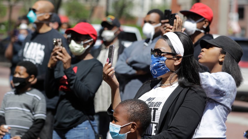Protesters During Rally After Police Shootings in Indianapolis