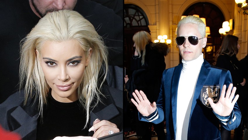 Jared Leto Debuts Platinum Blond Hair Just Like Kim Kardashian