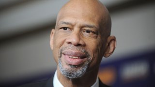 In this Oct. 26, 2015, file photo, NBA Star Kareem Abdul Jabbar attends the "Kareem: Minority Of One" New York Premiere at Time Warner Center in New York City.