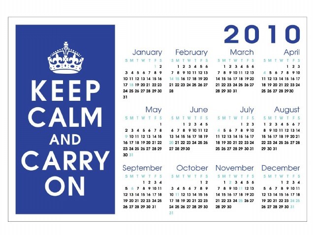 KeepCalmandCarryOnCalendar