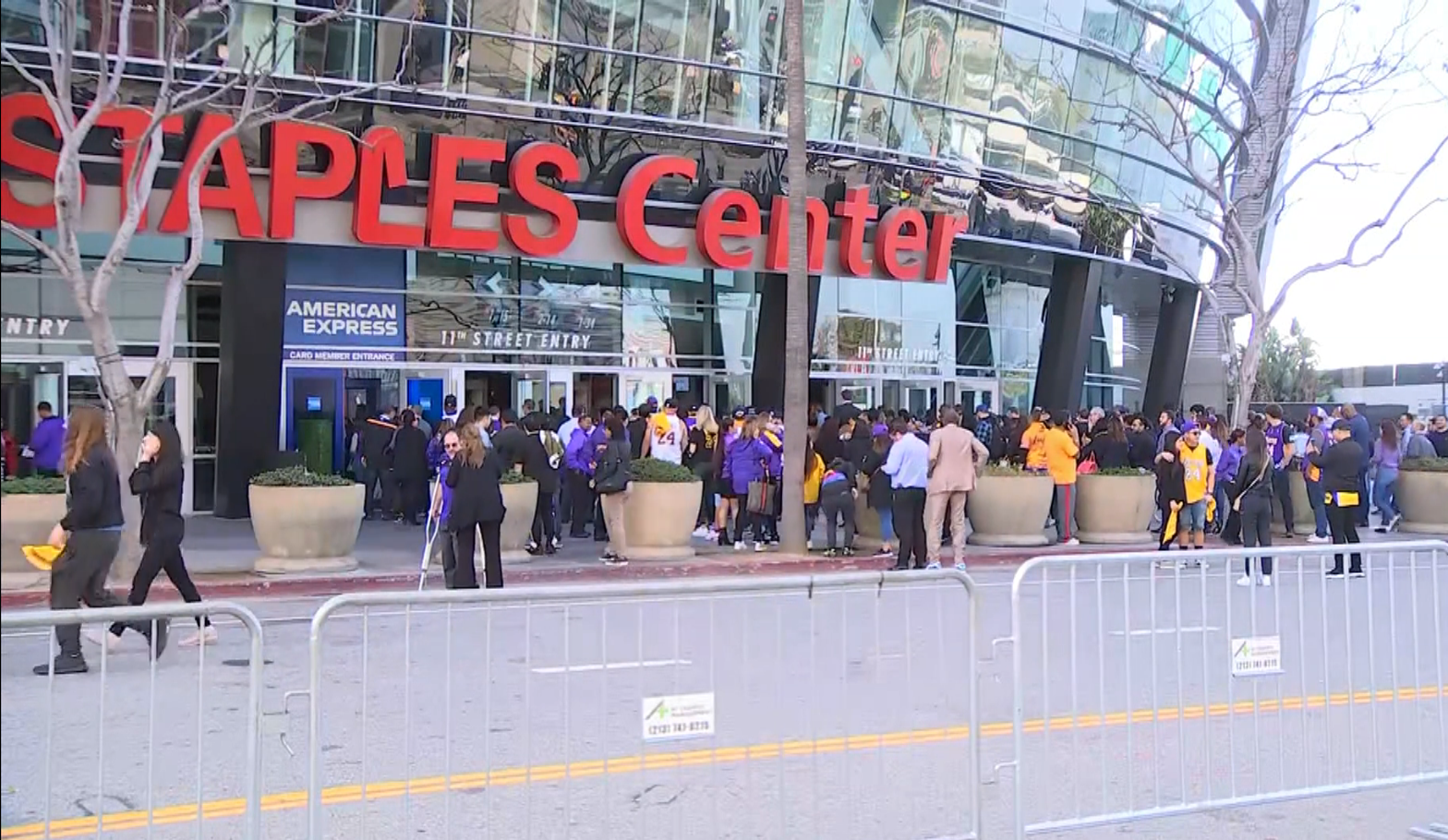 Fans Pay Their Respects To Kobe Bryant And Daughter At Their