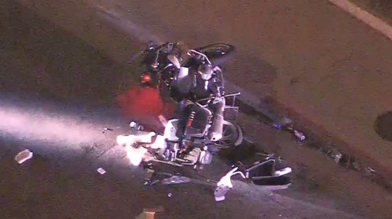 LAPD Motorcycle Officer Rushed To Hospital After Crash In Mid-City ...