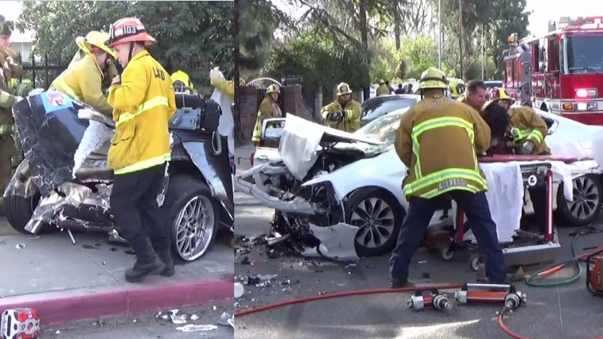 2 Dead, 4 Injured In Violent Northridge Car Crash NBC