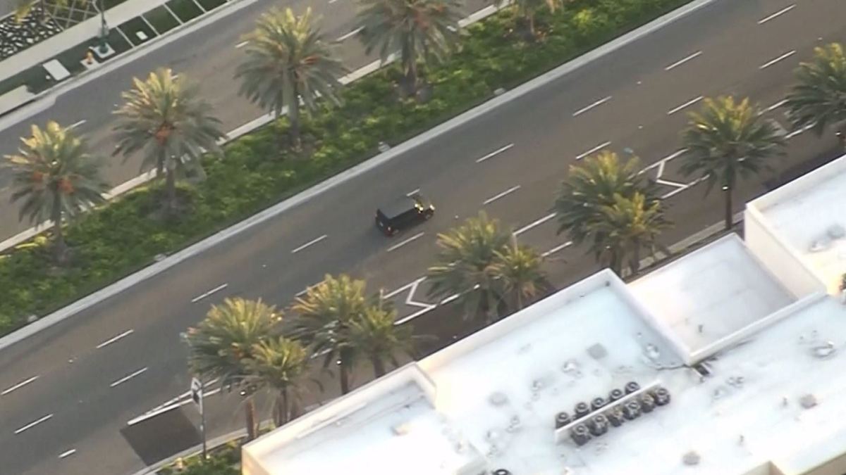 Police Pursuit Of Black Car In Orange County Ends In Front Of