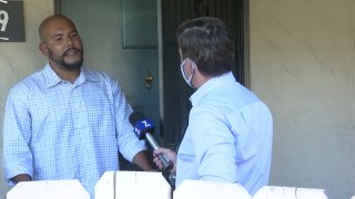An Alpine man who flies a Nazi flag from his SUV speaks with NBC 7's Dave Summers.