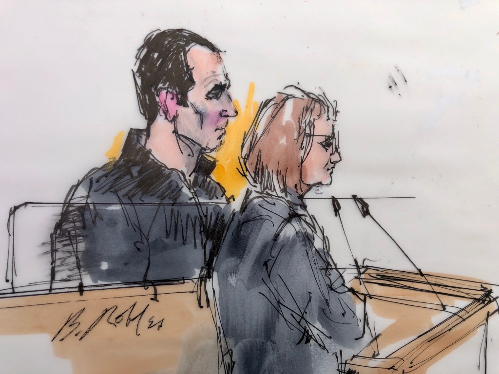 Robles sketch-Mitch Englander in court
