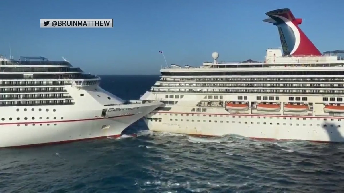 Watch Carnival Cruise Ship Crashes Into Another in Cozumel Port NBC