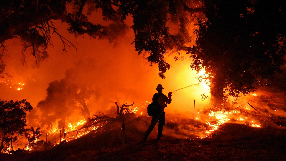 The Cave Fire in Santa Barbara County grew to more than 3,000 acres Monday night