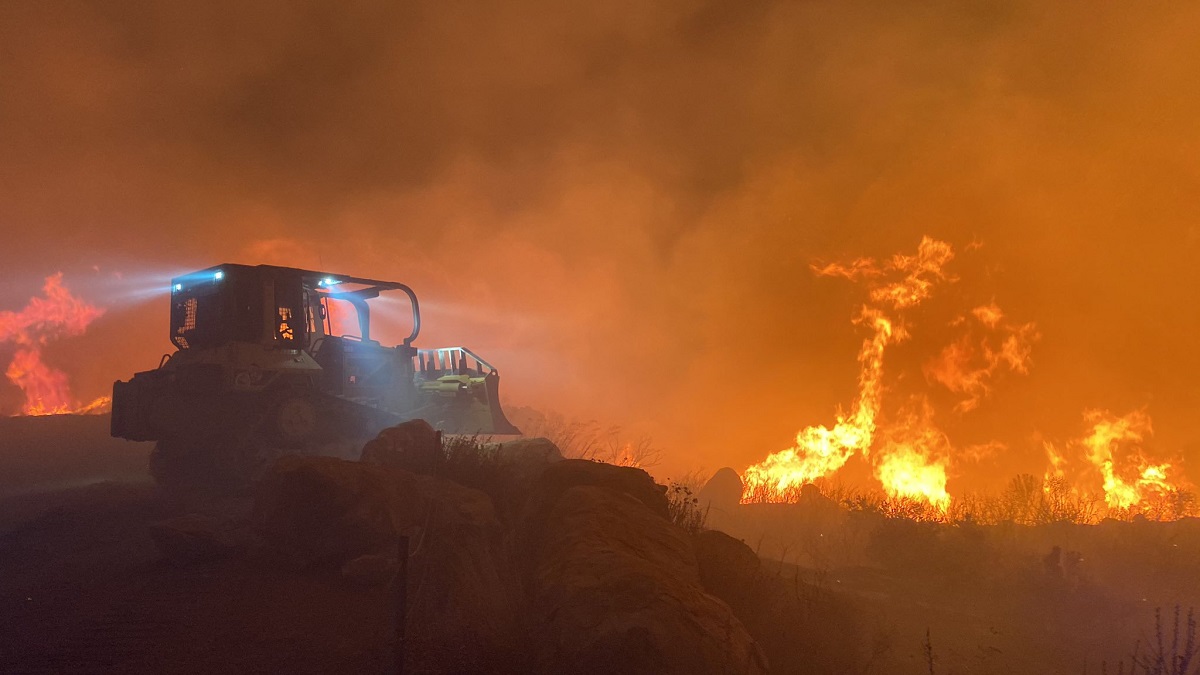 A wind-driven fire in Santa Barbara forced evacuations on Monday, Nov. 25, 2019. 