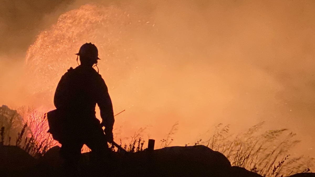 A wind-driven fire in Santa Barbara forced evacuations on Monday, Nov. 25, 2019. 