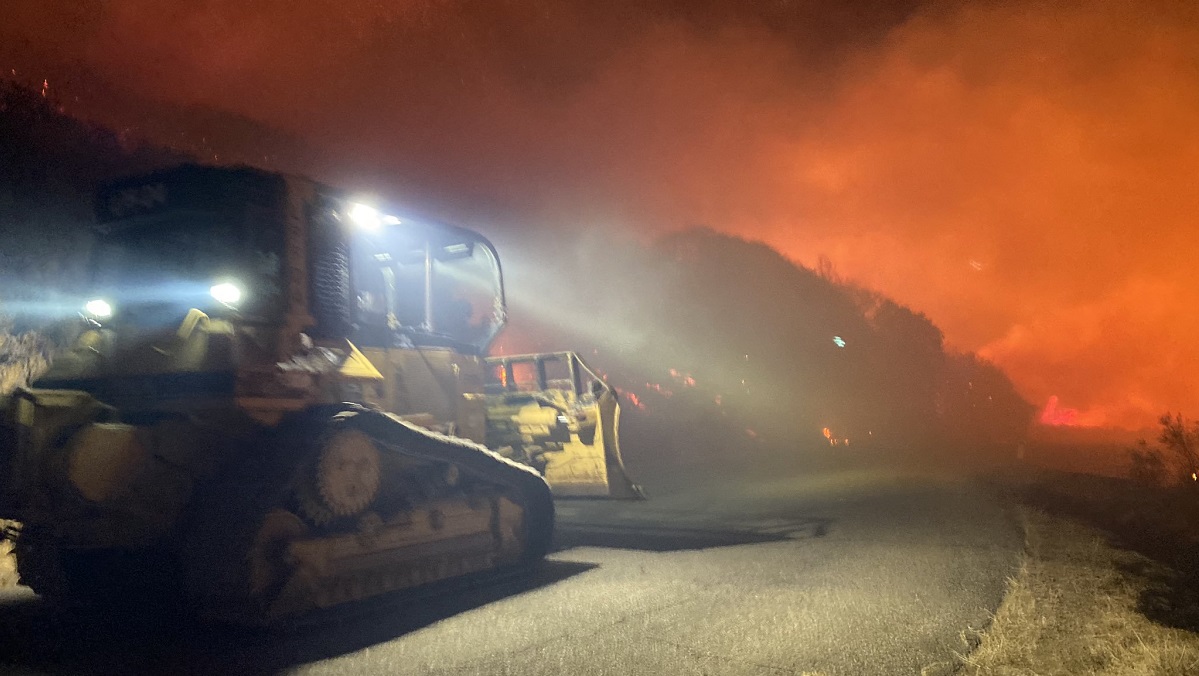 A wind-driven fire in Santa Barbara forced evacuations on Monday, Nov. 25, 2019. 