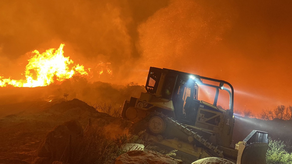 A wind-driven fire in Santa Barbara forced evacuations on Monday, Nov. 25, 2019. 