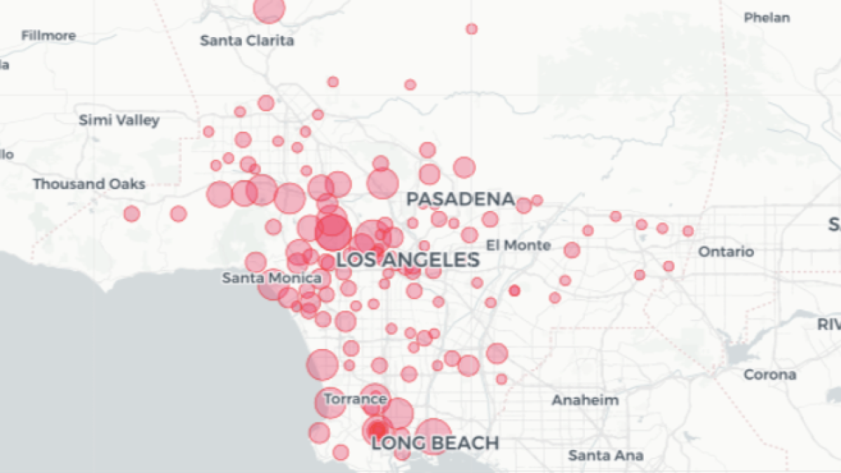 Mapping Los Angeles County’s Coronavirus Cases NBC Los Angeles