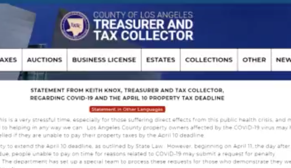 Troubles on LA County Tax Collector Website NBC Los Angeles