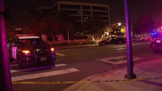 San Diego Police blocked off streets near their headquarters
