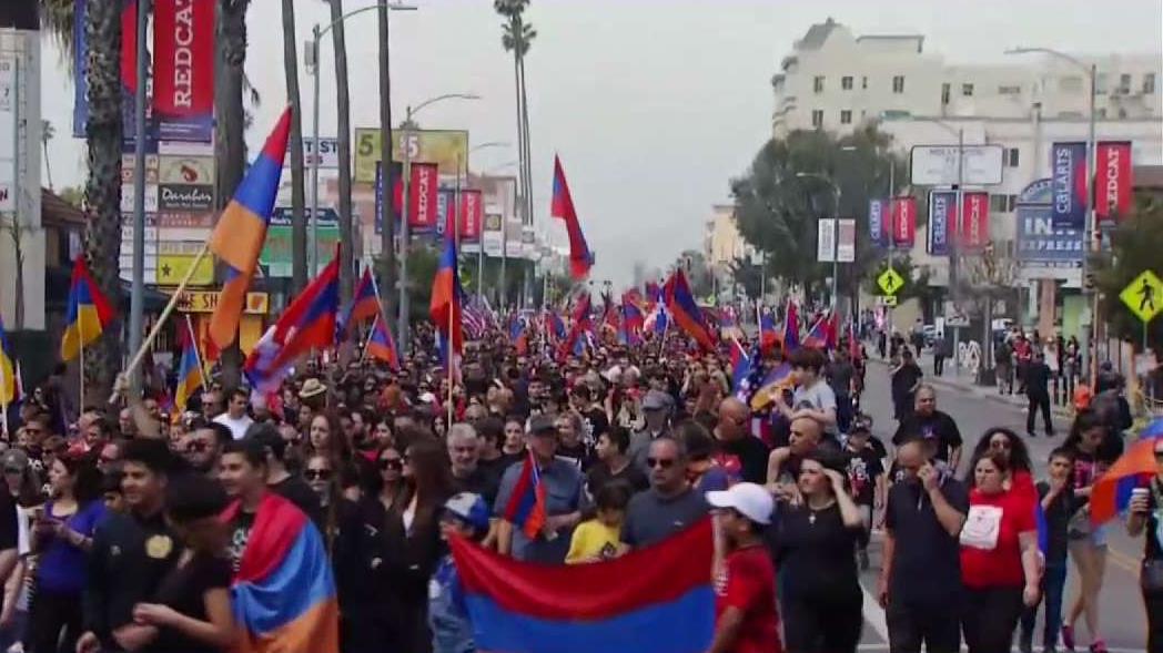 Thousands Rally in Hollywood for Armenian March for Justice NBC Los