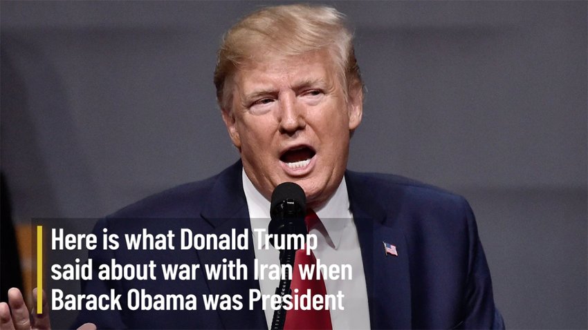 Donald Trump posted about potential military conflict with Iran while Barack Obama was president.