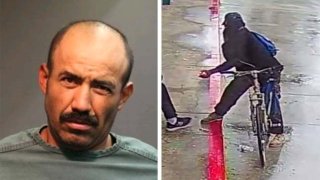 Santa Ana police arrested a 45-year-old man in a sidewalk arson attack that left a man with critical injuries Friday April 10, 2020.