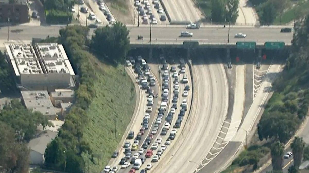 110 Freeway Closed Due to Police Activity in Downtown LA NBC Los Angeles
