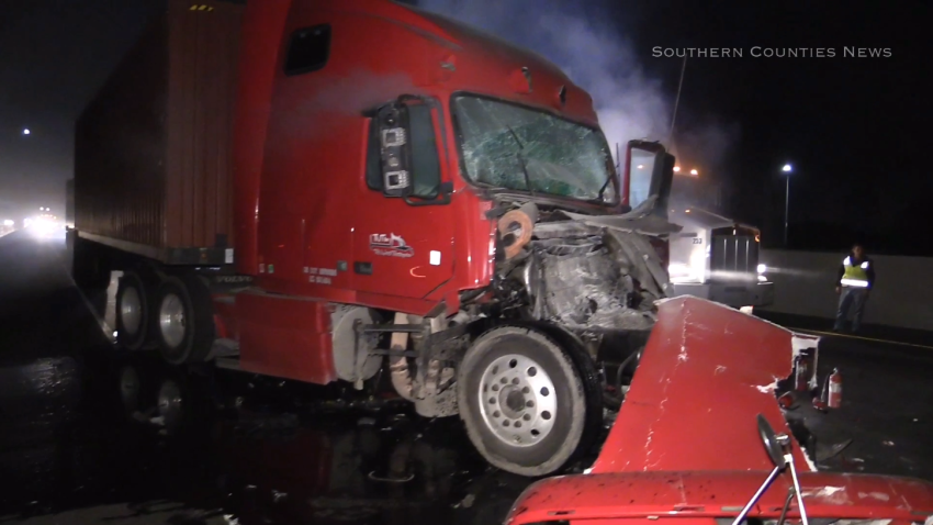 Lanes Reopen On 710 Freeway After Big Rigs Crash Nbc Los Angeles