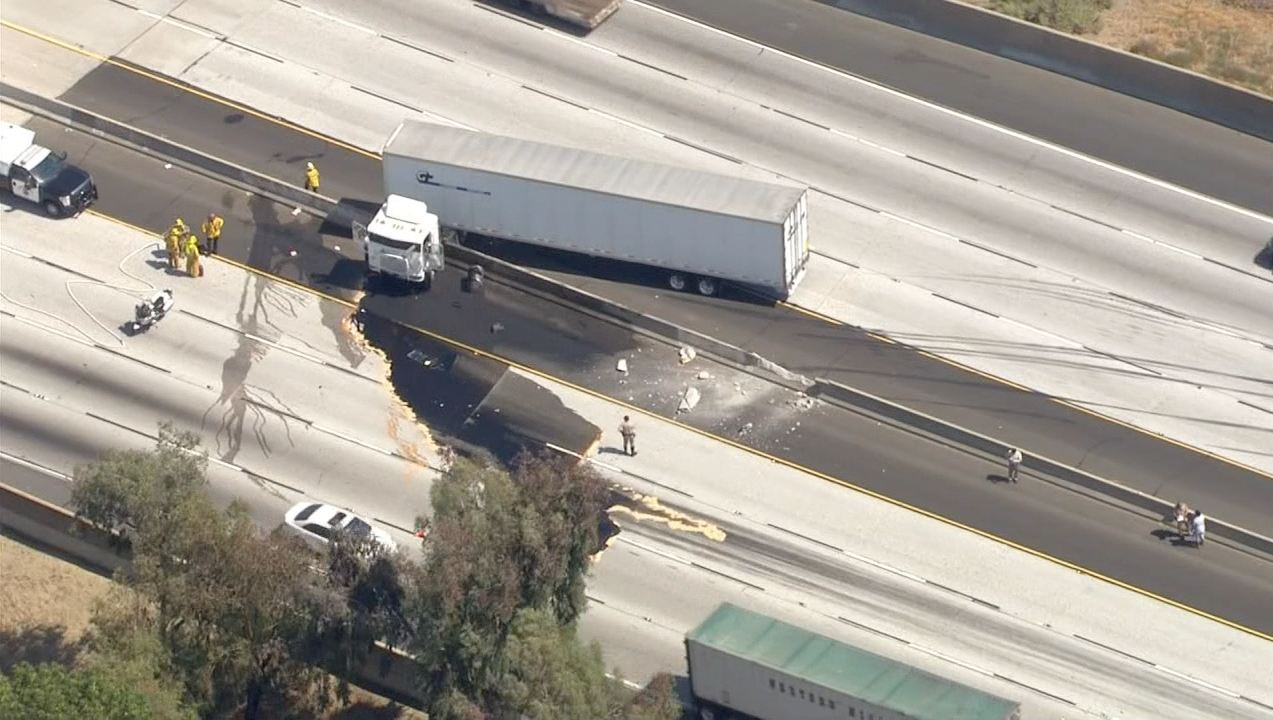 Big Rig Crash Snarls 210 Freeway Near Lake View Terrace – NBC Los Angeles