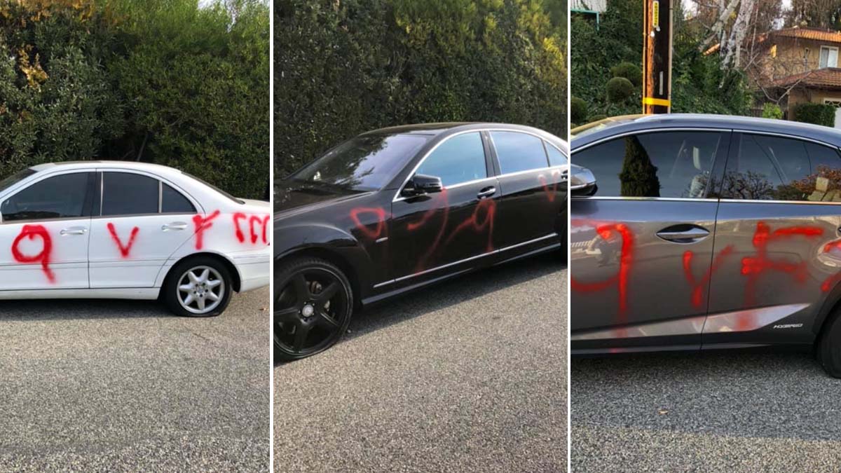 Someone SprayPainted and Slashed the Tires of Dozens of Cars in